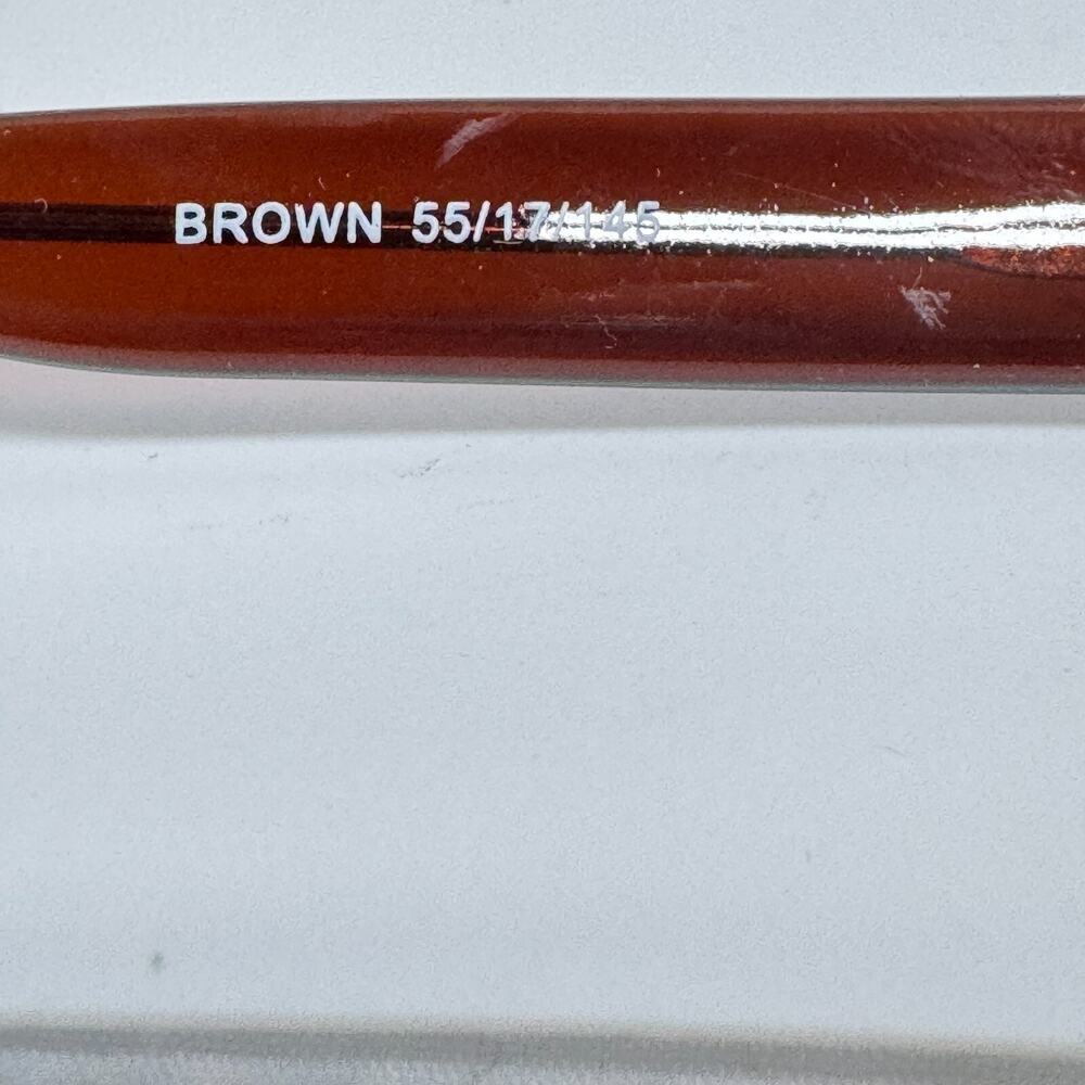 Modern Optical Brown Eyeglasses‎ Glasses Plastic Frame 55-17-145mm H17430 - Picture 5 of 7